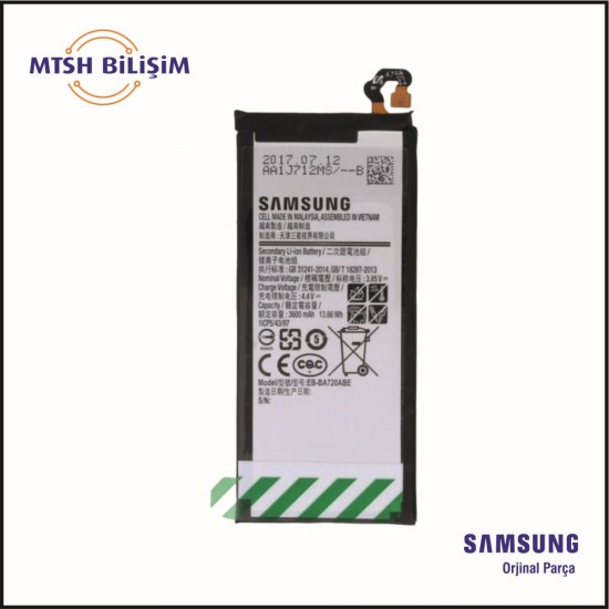 Samsung Galaxy A Serisi A7 2017 (A720F) Orijinal Batarya (GH43-04688A)