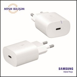 SAMSUNG USB TYPE-C ŞARJ CİHAZI, EP-TA800XWEGWW, BEYAZ, 25W (GH44-03055A)