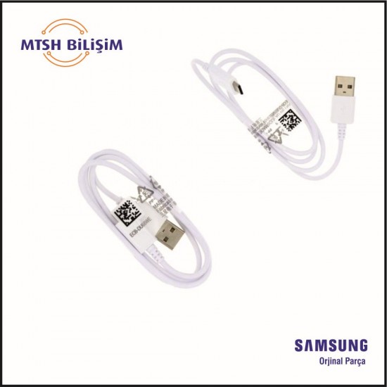 SAMSUNG ŞARJ & USB VERİ KABLOSU, ECB-DU68WE, BEYAZ, 0.8M (GH39-02004A)